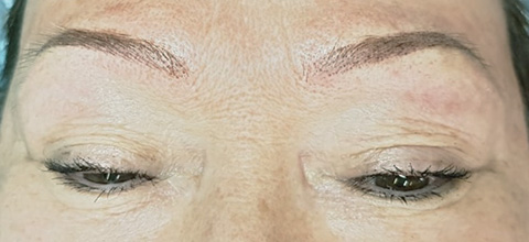 Eyebrows after Permanent MakeUp - Micropigmentation in Healthy Looks beauty salon in Rufford UK