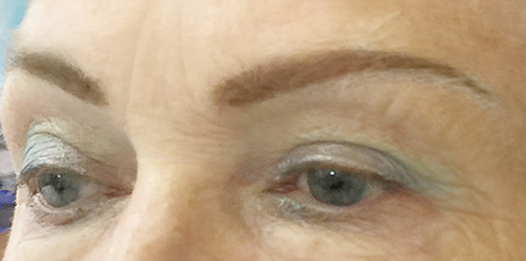 Eyebrows after Permanent MakeUp - Micropigmentation in Healthy Looks in Rufford Newark UK